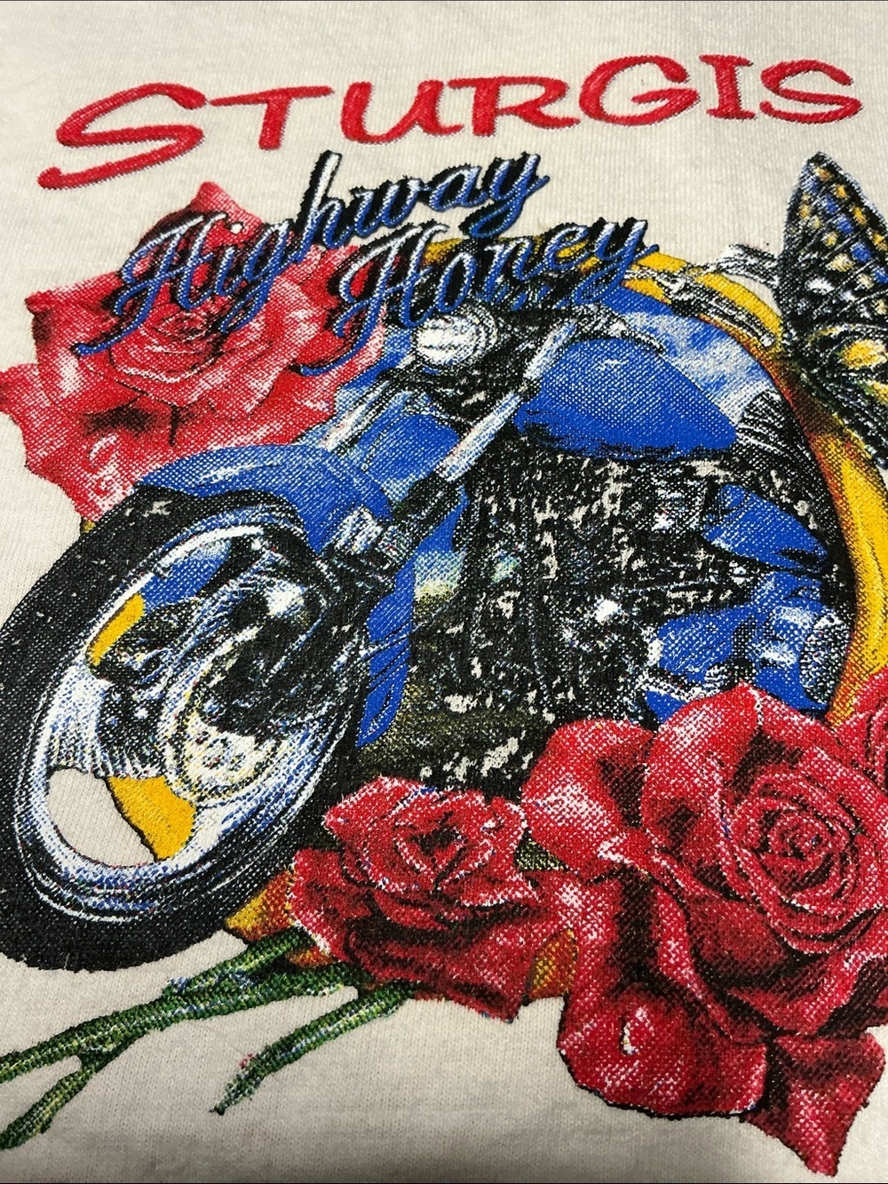 Sturgis Black Hills Rally 2004 Upcycled Flannel Top T Shirt Motorcycle - Picture 2 of 9